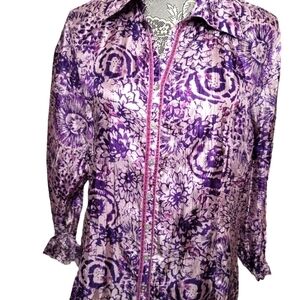Purple silky blouse
